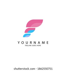 Colorful Pair of Wing Concept Creative Design Vector Logo eps 10 great for any purposes