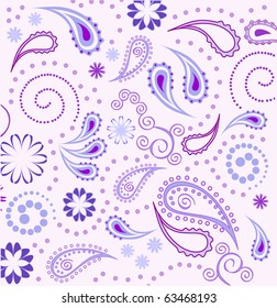 colorful paisley background, vector