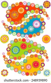 Colorful paisley elements