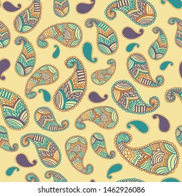 Colorful paisley pattern for textiles, print, and your designs
