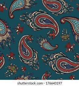 colorful paisley seamless