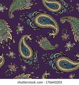 colorful paisley seamless