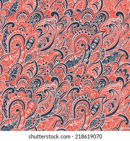 colorful paisley seamless pattern