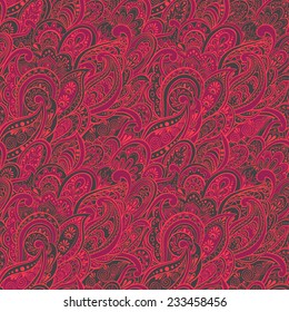 colorful paisley seamless pattern