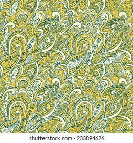 colorful paisley seamless pattern