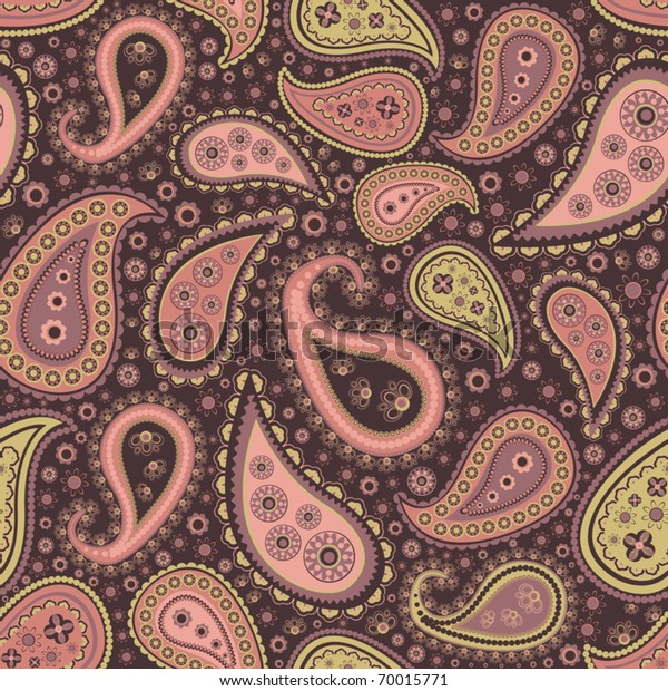 Colorful Paisley Seamless Pattern Stock Vector Royalty Free 70015771