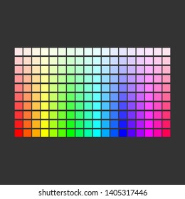 Colorful palette. Set of bright colors of rainbow palette. Vector illustration