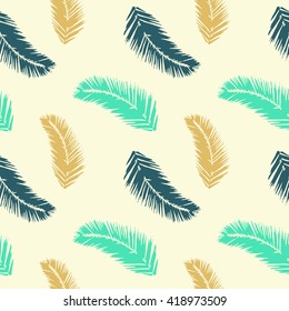 Colorful palm leaves pattern.