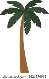 Colorful Palm Tree Vector Illustration Design