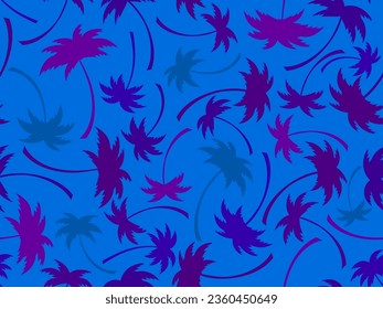 Colorful palm trees seamless pattern.  Summer time, wallpaper with tropical palm trees pattern. Design for printing t-shirts, banners and promotional items. Vector illustration
