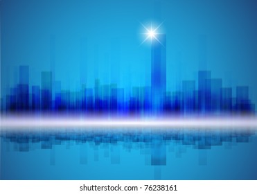 Colorful panorama city vector