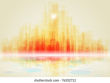 Colorful panorama city vector