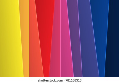 Colorful paper abstract background design with shadows Vector Illustration