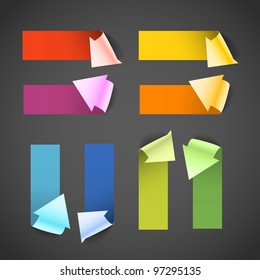 Colorful paper arrow banners. Place your text here