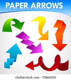 Colorful Paper Arrows Set