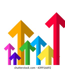 Colorful Paper Arrows. Vector Arrow Set.