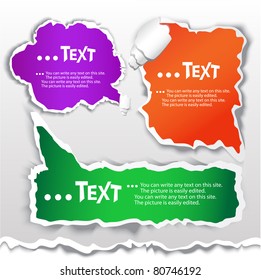 Colorful paper  bubble for speech