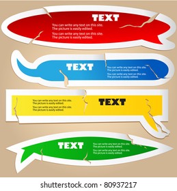 Colorful paper bubble for speech
