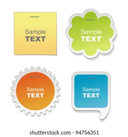 Colorful paper bubble for speech