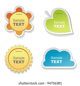 Colorful paper bubble for speech