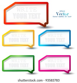 Colorful paper bubbles for speech