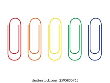Colorful paper clip illustration set - Powered by Shutterstock - Get 15% off with code: PIKWIZARD15