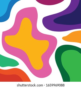 Colorful paper cut abstract background