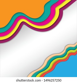 colorful of paper cut background