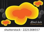 Colorful paper cut background with layered curves in realistic 3d papercut craft art style. Modern business presentation illustration or creative project template.