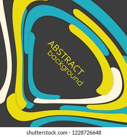 Colorful paper cut background with stripes. Abstract vector illustration