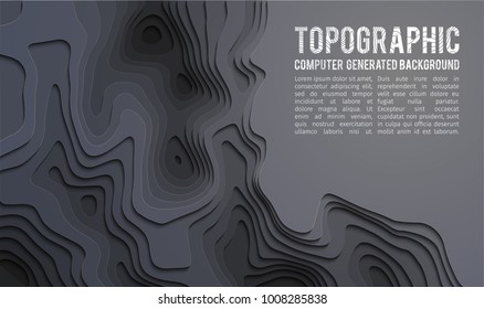 Colorful paper cutout. Paper cut banner concept. Paper carve blue gradient for card poster brochure flyer design in blue colors. 3d abstract background