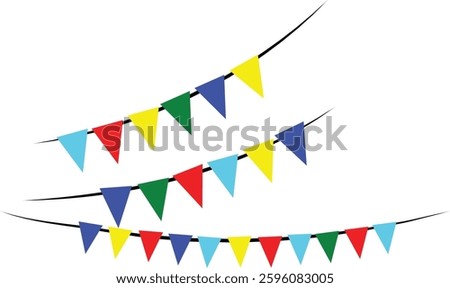 Colorful Paper Decoration Vector | Bengali Festival Ornament Illustration. Vibrant vector illustration of traditional colorful paper decoration used in Bengali festivals like Pohela Boishakh.