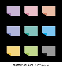 Colorful paper icon set