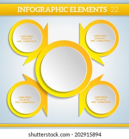 Colorful Paper Infographics Elements for Design. can be used for workflow layout, number options, web design. 