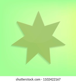 Colorful paper of label for text. Vector geometric cut banner for business. Decoration star frame on color background