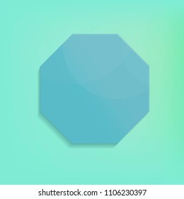 Colorful paper of label for text. Vector geometric cut banner for business. Decoration origami frame on color background