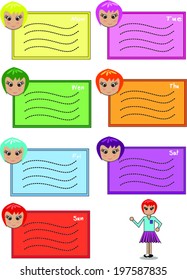 colorful paper note