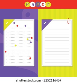 bunter Hintergrund der Papiernotiz, süßer Papierhintergrund, Papiertüte, süßer Schreibtisch, süßer Rahmen, süßer Aufkleber, Papiernote