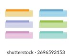 colorful paper note bundle collection