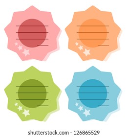 Colorful paper note or memo in cute concept illustration