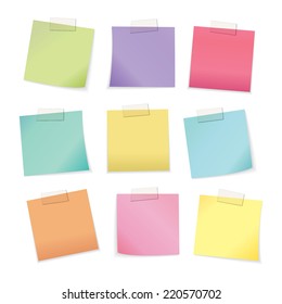 Colorful paper notes