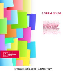 Colorful Paper Notes. Seamless Background. Vector