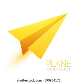 Colorful Paper Plane. Vector illustration 