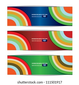 Colorful paper roll label,banner ,Vector