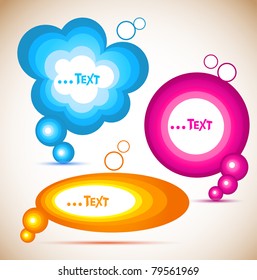 Colorful paper speech bubble