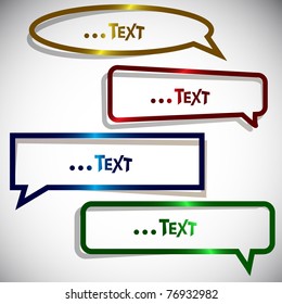 Colorful paper sticker for speech