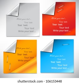 Colorful paper stickers and notes