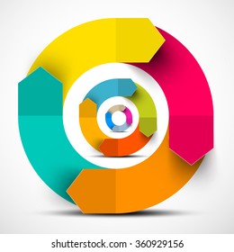 Colorful Paper Vector Circle Arrows