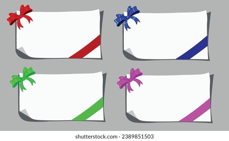 vector de papel colorido con cinta