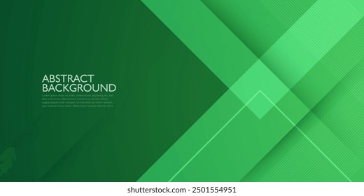 Colorful papercut abstract 3D background with gradient green square pattern combination bright color on background. Eps10 vector